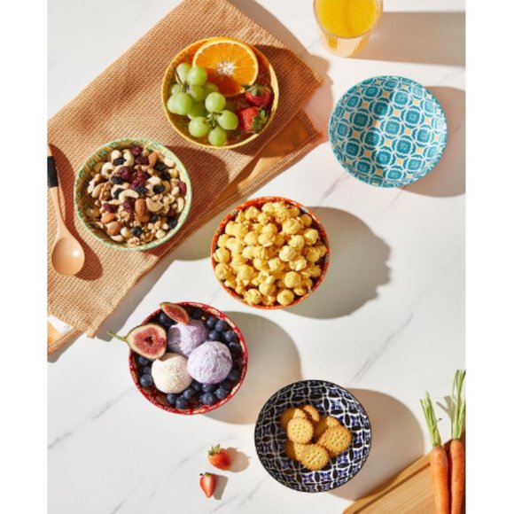 Set of 6 - Small Ceramic Dessert/ Ice Cream/ Condiments/ Snack Bowls - Picture 5 of 9